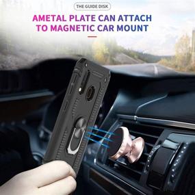 img 2 attached to 📱 LeYi Samsung Galaxy A20/A30 Case with Tempered Glass Screen Protector - Magnetic Car Mount Kickstand Phone Cover with Military-Grade Protection (Black) [Not Compatible with A20S]