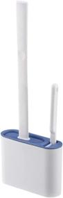 img 4 attached to 🚽 Blue BSMstone Wall-Hanging Toilet Brush and Holder Set with Small Brush - Household & Hotel Bathroom Cleaner - Toilet Bowl Brush