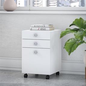 img 3 attached to 🗄 Kathy Ireland Echo Office 3-Drawer Mobile File Cabinet in Pure White by Bush Business Furniture