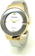 🌟 wincci ladies casual elegant shiny metal bangle cuff fashion watch: sleek style for women logo