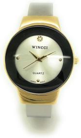 img 3 attached to 🌟 Wincci Ladies Casual Elegant Shiny Metal Bangle Cuff Fashion Watch: Sleek Style for Women