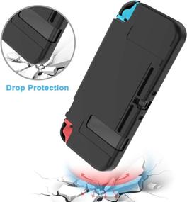 img 2 attached to HEYSTOP Nintendo Switch Dockable Case: PC Protective Case with Tempered Glass Screen Protector and Thumb Grips Caps - Black