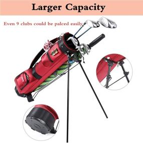 img 3 attached to LONGCHAO Lightweight Golf Stand Bag for Easy Carrying, Travel-friendly Shoulder Strap, Spacious Organizer for Women and Men's Golf Clubs