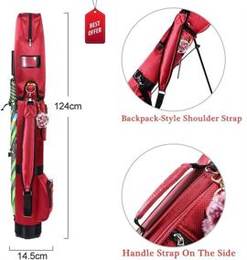 img 2 attached to LONGCHAO Lightweight Golf Stand Bag for Easy Carrying, Travel-friendly Shoulder Strap, Spacious Organizer for Women and Men's Golf Clubs