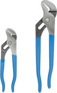 channellock tongue and groove pliers set - 9.5-inch, 6.5-inch - high carbon steel, laser heat-treated, made in usa logo