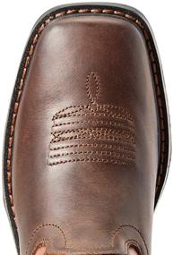 img 1 attached to Детские сапоги ковбоя Ariat Youth Workhog Wide Square Toe Western Cowboy Boot.