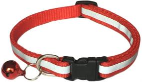 img 2 attached to 🐱 5-Pack Reflective Cat Collar with Bell - Nylon Collars for Dogs, Puppies, and Kittens