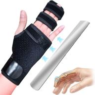 👋 left-footsihome trigger finger splint for finger support: brace wrist immobilizer for joints, sprains, contractures, arthritis, tendonitis, and pain relief logo