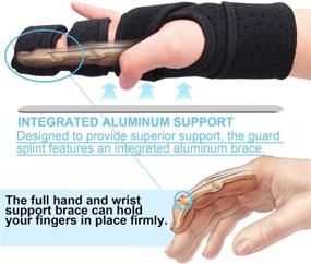 img 1 attached to 👋 Left-Footsihome Trigger Finger Splint for Finger Support: Brace Wrist Immobilizer for Joints, Sprains, Contractures, Arthritis, Tendonitis, and Pain Relief