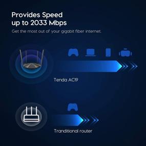 img 3 attached to 📶 Tenda AC2100 Smart WiFi Router AC19 - High-Speed Dual Band Gigabit Wireless (2033 Mbps) Internet Router for Home - 4 LAN Ports+1 USB Port - MU-MIMO Technology - Parental Control - Alexa Compatible