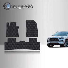 img 4 attached to 🔧 TOUGHPRO Floor Mats Accessories Set for Infiniti QX50 All Weather Heavy Duty (Made in USA) Black Rubber 2019-2022