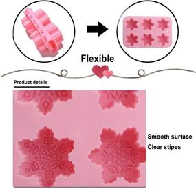 img 1 attached to Megrocle Snowflake Silicone Mold: 6 Cavity Bath Bomb, Cupcake, Soap, and Fizzies Mold for Christmas