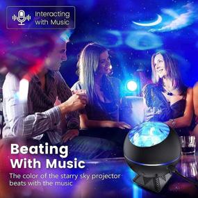 img 1 attached to 🌌 Enhance Your Bedroom Ambiance with the Galaxy Light Projector: Star, Ocean Wave, Moon, and Voice Control - Perfect Gift for Kids and Adults, Ideal for Ceiling/Home Decor and Parties