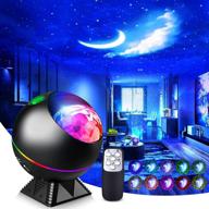 🌌 enhance your bedroom ambiance with the galaxy light projector: star, ocean wave, moon, and voice control - perfect gift for kids and adults, ideal for ceiling/home decor and parties logo