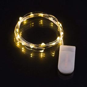 img 2 attached to 🔋 32 Pcs 10ft 30 LED Battery Operated Waterproof Fairy Lights for DIY Wedding Party Jars Christmas Decorations - Warm White