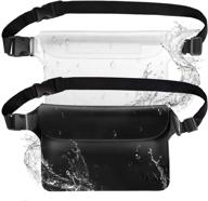 🏖️ heysplash waterproof pouch bag 2 pack - keep your phone and valuables safe and dry while beach, swimming, running, fishing or kayaking with waist strap and screen touchable design логотип
