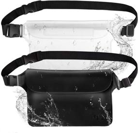 img 4 attached to 🏖️ HeySplash Waterproof Pouch Bag 2 Pack - Keep Your Phone and Valuables Safe and Dry While Beach, Swimming, Running, Fishing or Kayaking with Waist Strap and Screen Touchable Design