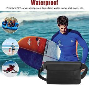 img 2 attached to 🏖️ HeySplash Waterproof Pouch Bag 2 Pack - Keep Your Phone and Valuables Safe and Dry While Beach, Swimming, Running, Fishing or Kayaking with Waist Strap and Screen Touchable Design