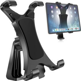 img 4 attached to Yoassi 360° Rotatable Heavy Duty iPad Tripod Mount - Universal Clamping Tablet Holder for iPad Pro 12.9 11 10.5 9.7 Mini Air - Break-Resistant and Anti-Wobble