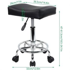 img 2 attached to KKTONER Rolling Leather Adjustable Footrest Wellness & Relaxation