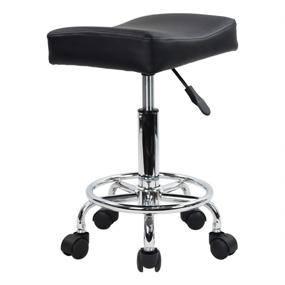 img 4 attached to KKTONER Rolling Leather Adjustable Footrest Wellness & Relaxation