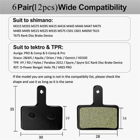 img 3 attached to Taigin Compability Shimano Tektro Semi Metal