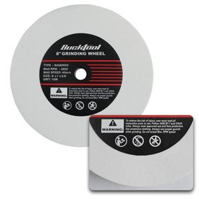 img 3 attached to 🔪 Bucktool 8" White Aluminum Oxide Grinding Wheel: Versatile Abrasive Wheel for Steel & Metals - 1" Wide, 120 Grit, 1 Pack