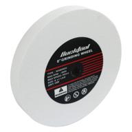 🔪 bucktool 8" white aluminum oxide grinding wheel: versatile abrasive wheel for steel & metals - 1" wide, 120 grit, 1 pack logo