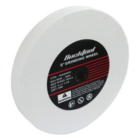 img 4 attached to 🔪 Bucktool 8" White Aluminum Oxide Grinding Wheel: Versatile Abrasive Wheel for Steel & Metals - 1" Wide, 120 Grit, 1 Pack