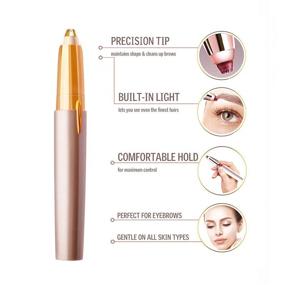 img 1 attached to 👁️ Brows Eyebrow Electric Facial Hair Remover: Women's 18K Rose Gold Trimmer - Smooth and Precise Hair Removal