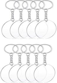 img 4 attached to 🔑 TSJ 2 Inch Acrylic Circle Blank Key Chains: Round Keychain Blanks for Creative DIY Crafts (10 PCS)