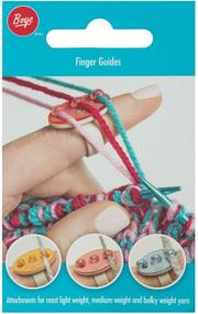 img 2 attached to 🧶 Finger Guides Crochet and Knitting Supplies by Boye, Set of 3