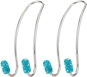 img 4 attached to JOJOY LUX 2 Pack Seat Back Organizers for Cars - Bling Diamond Universal Hooks for Car Headrests - Bag Organizers Rack and Hanger - Strong and Durable Auto Backseat Storage Hooks (Blue)