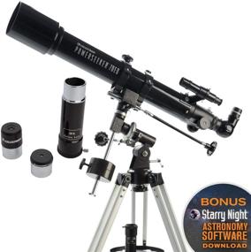 img 2 attached to 🔭 Телескоп Celestron PowerSeeker 70EQ - Компактный и портативный ручной германский экваториальный телескоп для начинающих с бонусным пакетом астрономического программного обеспечения - Апертура 70 мм