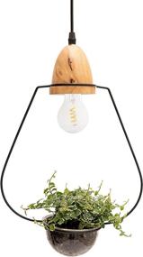 img 2 attached to 🌿 Pendant Light with Plant Pot and Adjustable Wire up to 35 Inches, Perfect for Dining or Kitchen Table and Nordic Style Decorated Bars - Ideal Kitchen Island and Dining Room Lighting Fixtures by Scandinaf.