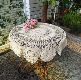 img 3 attached to 🧶 Handmade Crochet Tablecloth Doilies for Food Service Equipment & Supplies - Enhance your Tabletop & Serveware