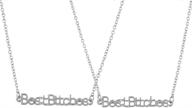 lux accessories bitches friends necklace logo