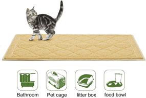 img 1 attached to 🐾 Premium Litter Mat for Cats | BPA Free, Gray | Traps Litter from Box and Paws | Soft on Paws, Easy to Clean | Durable - FINNKARE