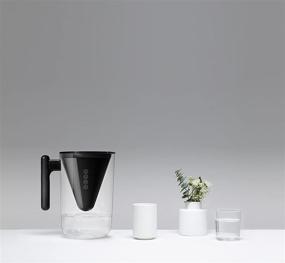img 1 attached to Soma Pitcher - 10-Cup Black Water Filtration System with Plant-Based Filter