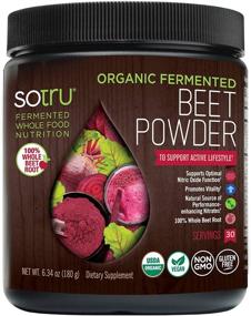 img 4 attached to SoTru Beet Root Powder - Enhance Active Lifestyle with 100% Organic Fermented Beet Root - Non-GMO, Vegan, Gluten-Free - 30 Servings