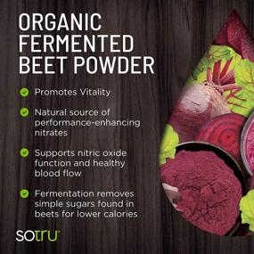 img 3 attached to SoTru Beet Root Powder - Enhance Active Lifestyle with 100% Organic Fermented Beet Root - Non-GMO, Vegan, Gluten-Free - 30 Servings