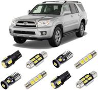 🔦 brishine супер яркий белый комплект светодиодных внутренних огней для toyota 4runner 2003-2009 – лампы 6000k, фонари для номерного знака и инструмент для установки логотип