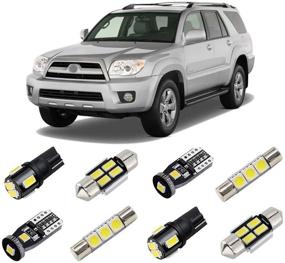 img 4 attached to 🔦 BRISHINE Супер Яркий Белый Комплект Светодиодных Внутренних Огней для Toyota 4Runner 2003-2009 – Лампы 6000K, Фонари для Номерного Знака и Инструмент для Установки