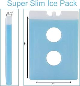 img 1 attached to 🧊 CHILLERZ Large Reusable Ice Pack (4 Pack) for Lunch Box – Long-Lasting Gel - Slim & Lightweight Cooler Packs - Keeps Food Fresh, Cold & Tasty
