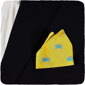 img 2 attached to 🐢 SummerTies Men's Accessories: Woven Turtle Pocket Square for Enhanced Style