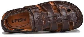 img 1 attached to 👞 Versatile UPIShi Fisherman Sandals: Adjustable Leather Comfort