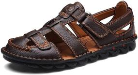 img 4 attached to 👞 Versatile UPIShi Fisherman Sandals: Adjustable Leather Comfort