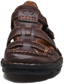 img 2 attached to 👞 Versatile UPIShi Fisherman Sandals: Adjustable Leather Comfort