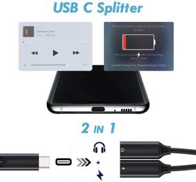 img 2 attached to 😊 USB C сплиттер - AD ADTRIP адаптер для наушников и зарядного устройства типа C | Звук и зарядка совместима с Samsung Galaxy S20+/S20/S10/Note10, Google Pixel 4/3/2 XL