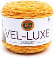 🦁 lion brand yarn vel-luxe yarn in marigold – single skein delight logo